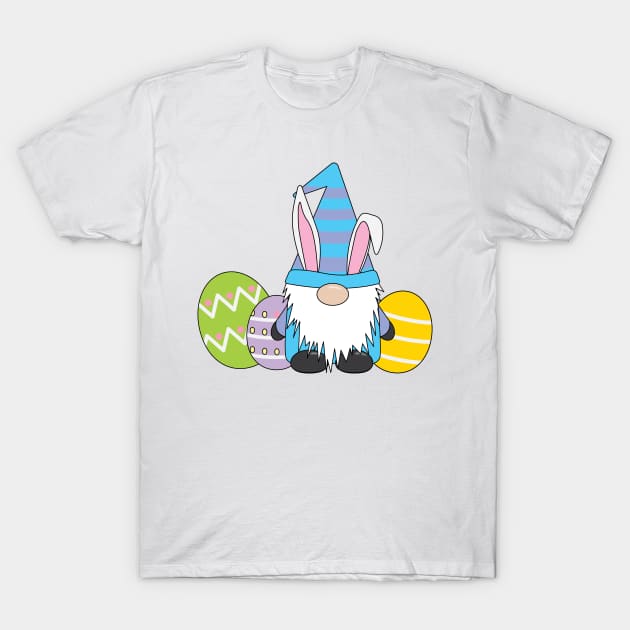 Blue Easter Gnome Garden Gnome T-Shirt by KevinWillms1